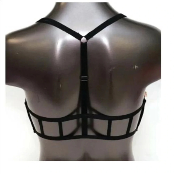 Victoria secret nude black  polka dots lace bra - Picture 3 of 11